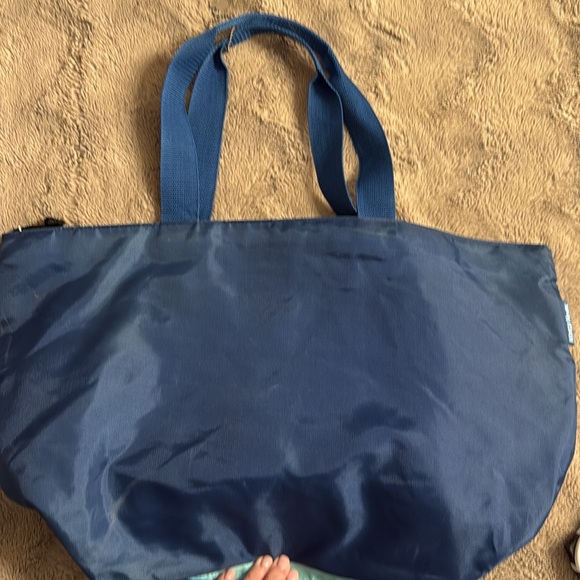 Mickey Mouse Logo Blue/light blue  Zipper Tote Bag 
21” wide 9” deep at base - Picture 3 of 4